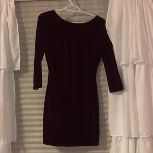 red velvet dress
